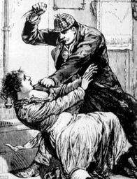 Drawing Depiction of ta Jack the Ripper murder