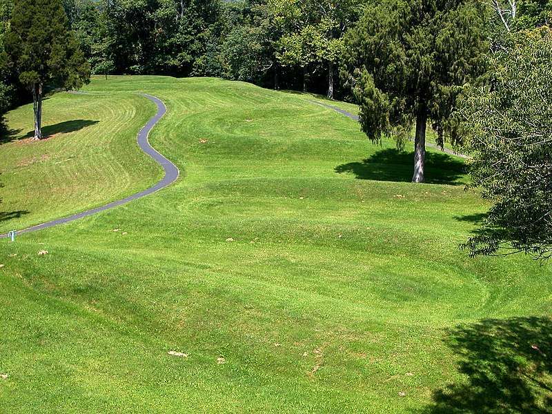 The Great Serpent Mound view from the ground