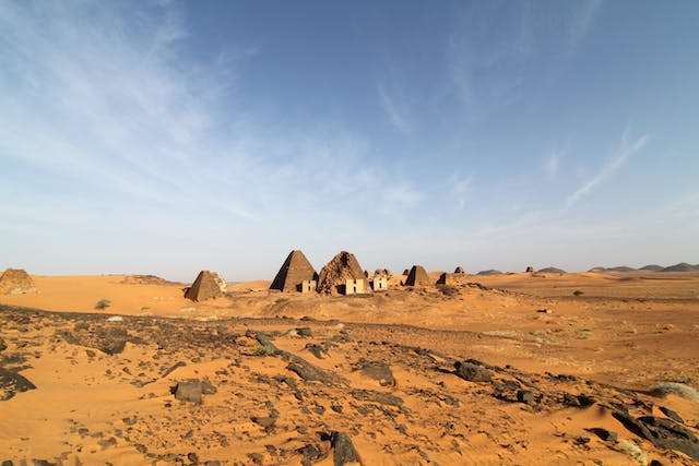 Pyramids of Meroe from a distance