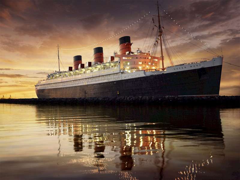 RMS Queen Mary at harbor