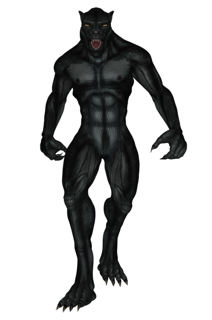 Artist depiction of a dogman