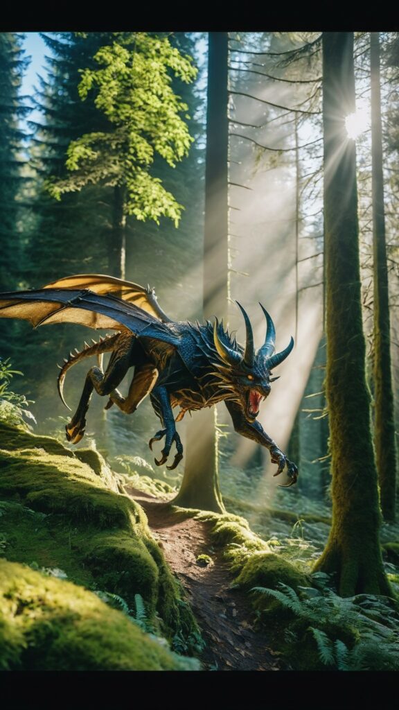 The Jersey Devil flying through the Pine Barrens