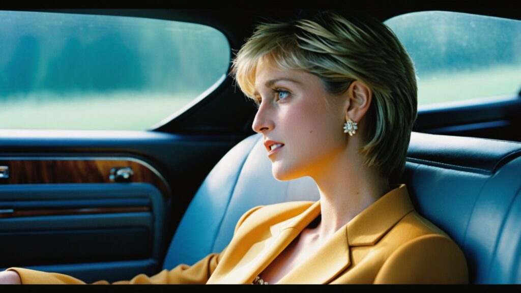 princess Diana in limo